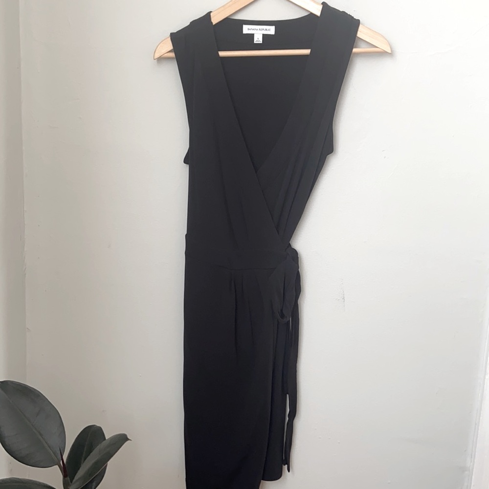 Banana Republic Black Wrap Dress
